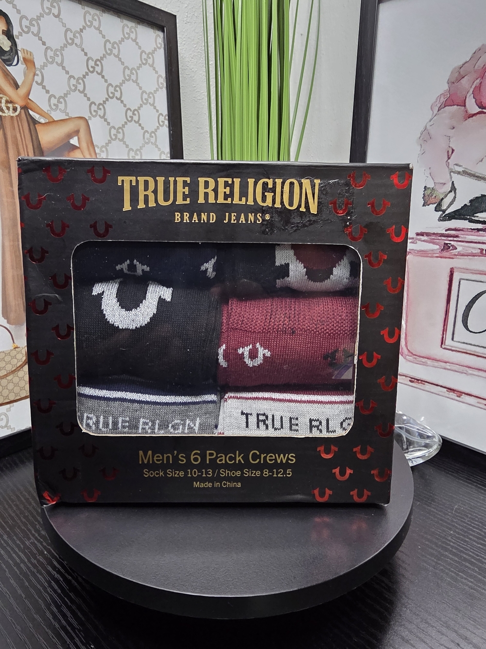 True Religion Men's 6-Pack Crew Socks